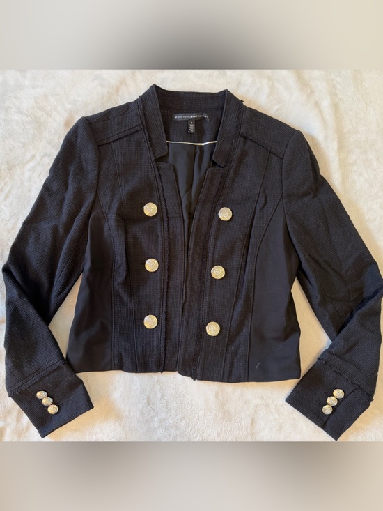 White House Black Market Jackets & Blazers - White House Black Market Black Double-Breasted Blazer with Gold Buttons